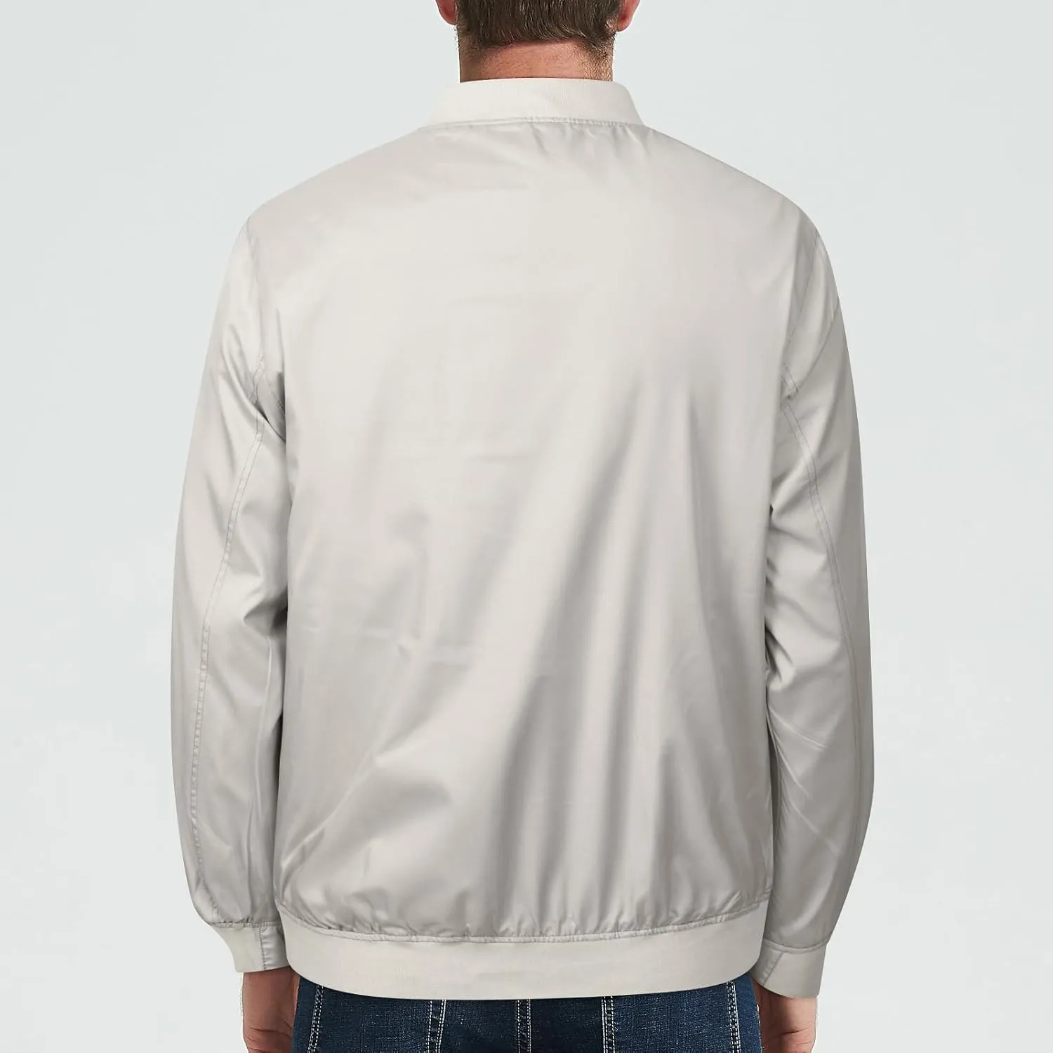 Men's Lightweight Bomber Jacket Spring Fall Causal Fashion Flight Windbreaker Golf Light Jacket Windproof Zip Up Coat