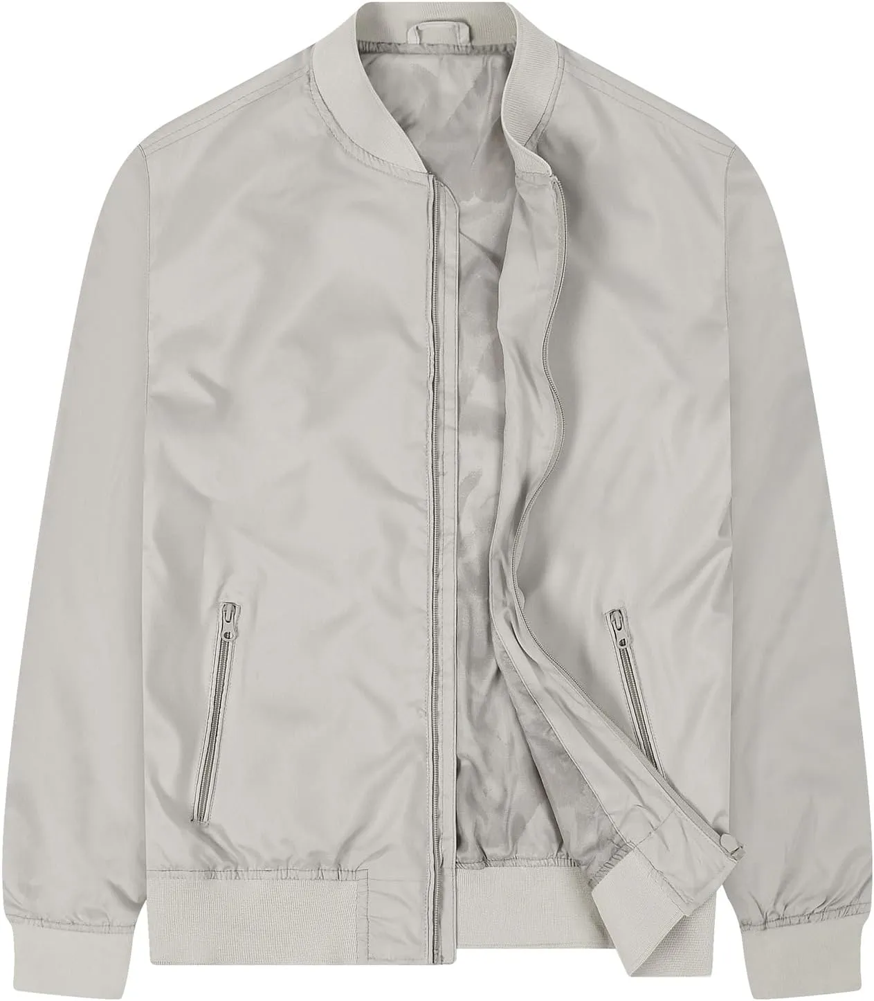 Men's Lightweight Bomber Jacket Spring Fall Causal Fashion Flight Windbreaker Golf Light Jacket Windproof Zip Up Coat