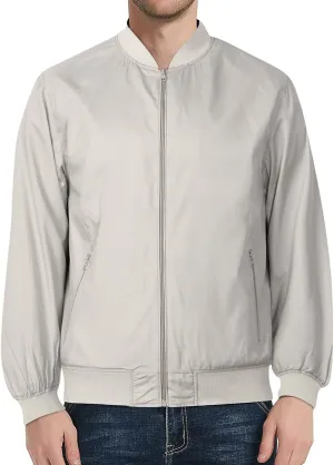 Men's Lightweight Bomber Jacket Spring Fall Causal Fashion Flight Windbreaker Golf Light Jacket Windproof Zip Up Coat