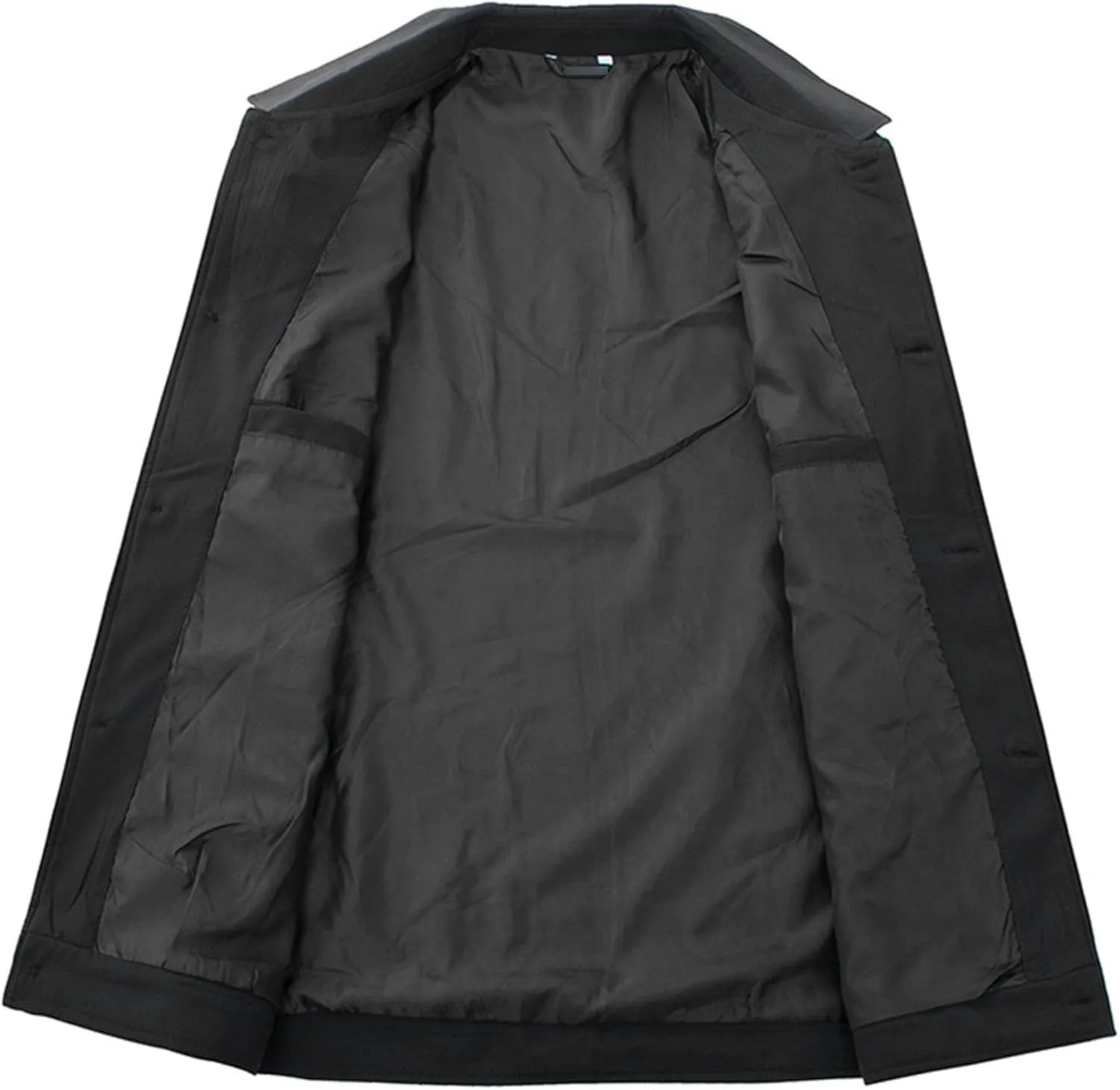 Men's Lightweight Business Jackets Light Coat Laydown Collar Jacket Casual Blazer Windbreaker with Pockets