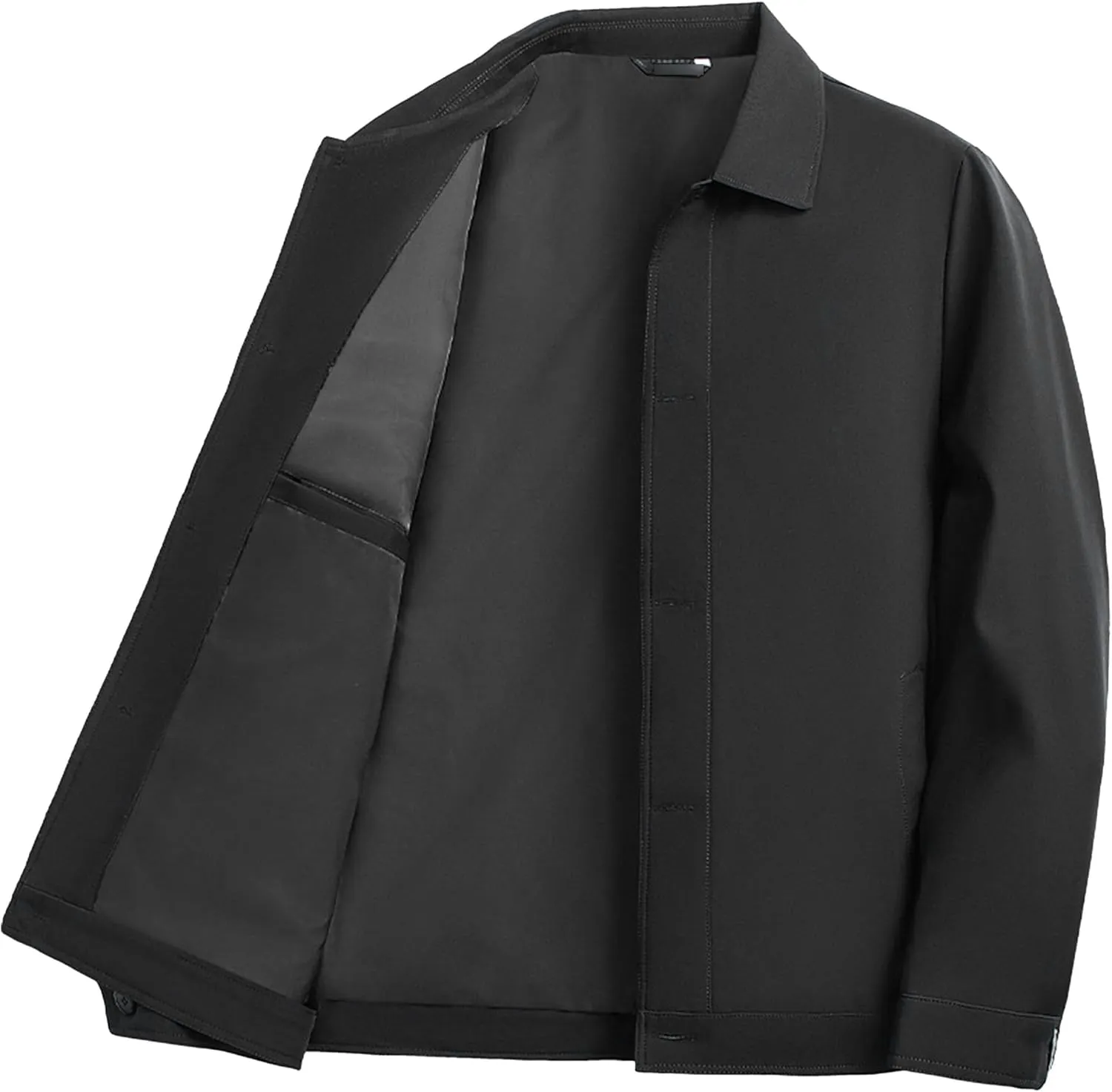 Men's Lightweight Business Jackets Light Coat Laydown Collar Jacket Casual Blazer Windbreaker with Pockets