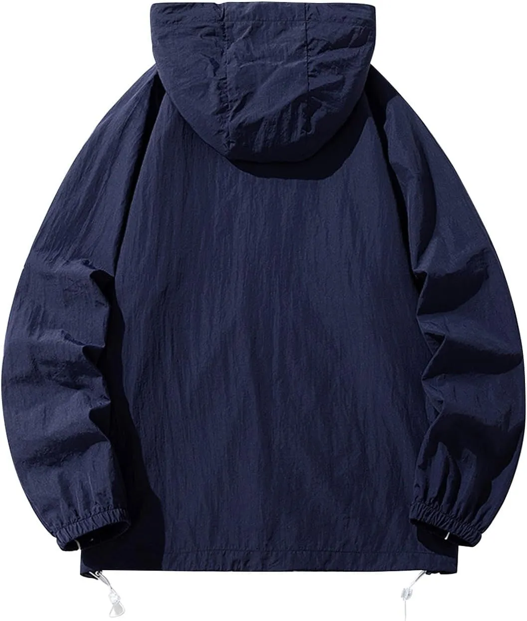 Mens Lightweight Rain Jacket Unisex Plain Outerwear Hiking Big and Tall Light Windbreaker Exercise Outdoor Rain Jacket