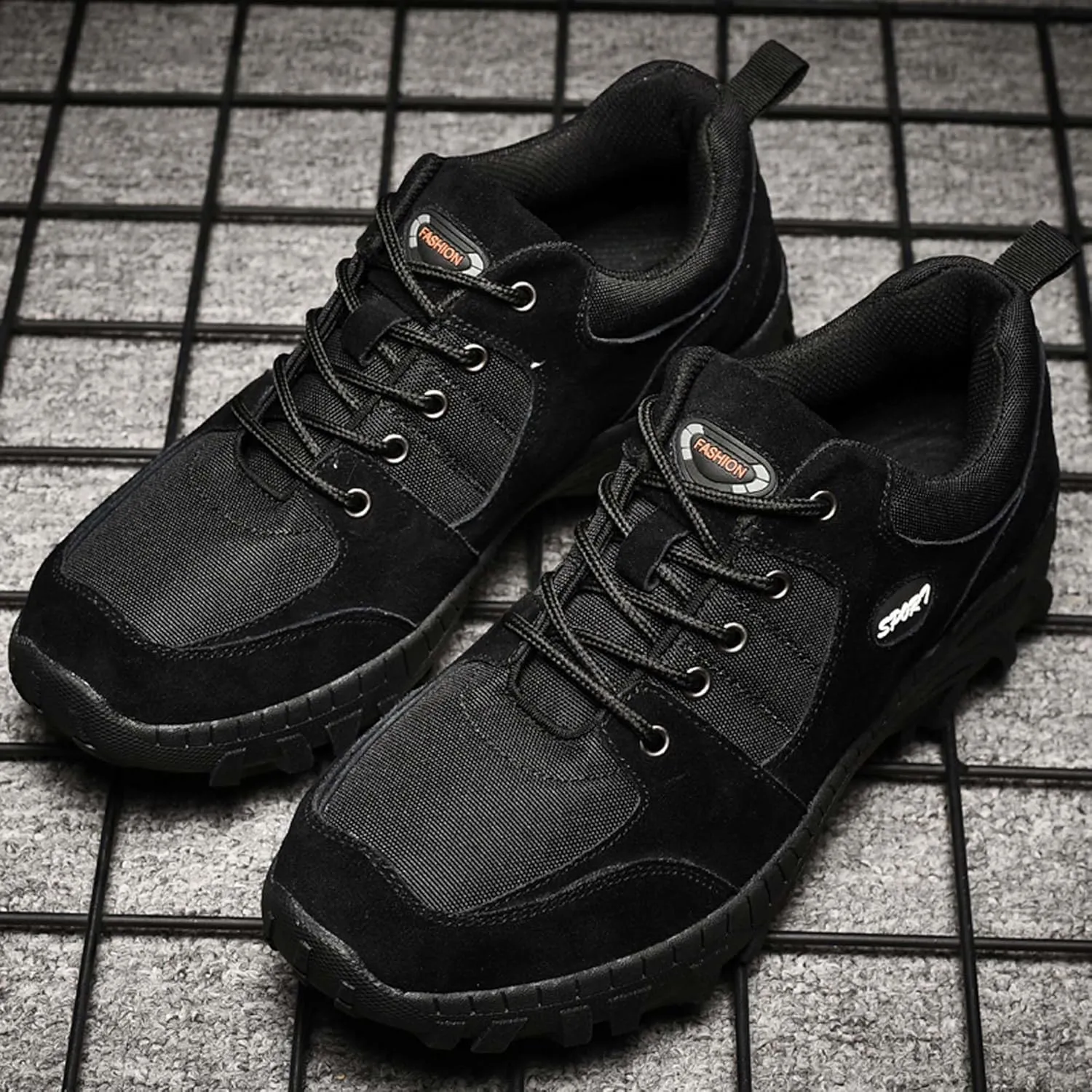 Men's Waterproof Hiking Shoes Leather Lightweight Non-Slip Climbing Shoes Comfortable Casual Sneakers Outdoor Casual Hiking Cross-Country Traveling Shoes
