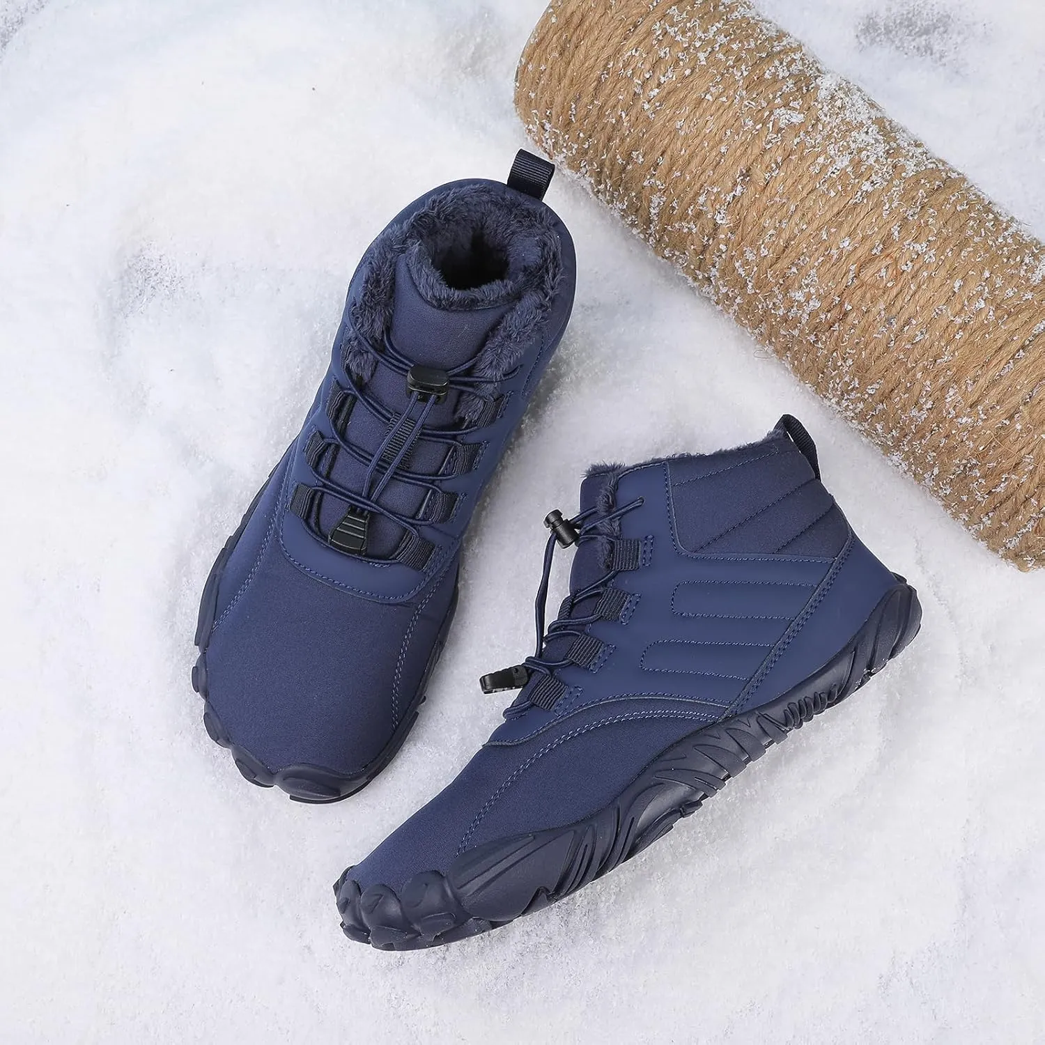 Mmoneyake Snow Shoes for Women Waterproof Warm Fur Lined Snow Sneakers Winter Ankle Booties Comfortable Outdoor Anti Slip Shoes Casual Fashion Short Boots Unisex