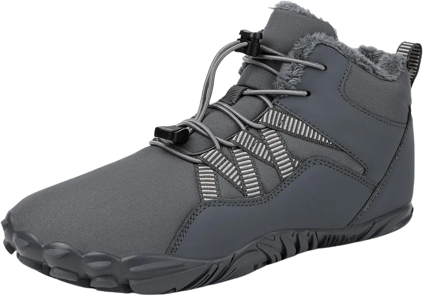 Mmoneyake Winter Snow Shoes for Women Men Warm Fur Lined Waterproof Snow Sneakers Minimalist Boot Barefoot Warm Ankle Booties Hiking Trekking Boots Comfortable Outdoor Anti Slip Shoes 2025