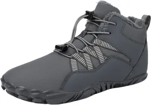 Mmoneyake Winter Snow Shoes for Women Men Warm Fur Lined Waterproof Snow Sneakers Minimalist Boot Barefoot Warm Ankle Booties Hiking Trekking Boots Comfortable Outdoor Anti Slip Shoes 2025