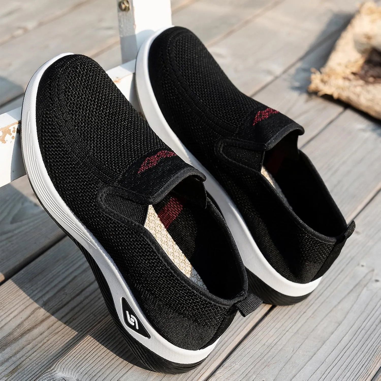 Mmoneyake Women's Men's Hands-Free Slip On Walking Shoes Wide Toe Box Arch Support Orthopedic Walking Sneakers Comfortable Tennis Sneakers Workout Athletic Gym Shoes Ightweight Running Shoe