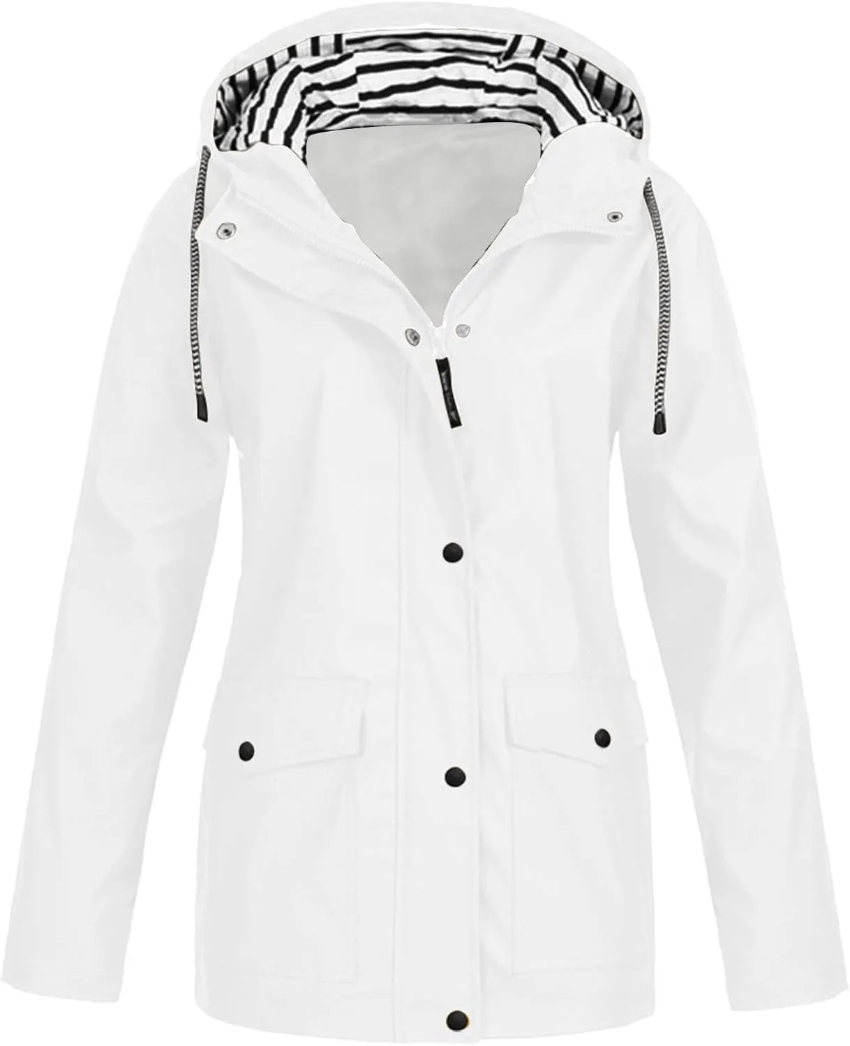 NaRHbrg Women Light Rain Jacket Waterproof Active Outdoor Windbreaker Raincoat with Hood Lightweight Plus Size for Girls