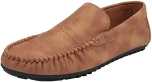 New Men's Loafers Shoes Moccasins Shoes Solid Color Patchwork PU Leather Slip Resistant Lightweight Flat Heel Fashion Classic Slip-ons
