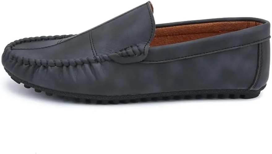 New Men's Loafers Shoes Moccasins Shoes Solid Color Patchwork PU Leather Slip Resistant Lightweight Flat Heel Fashion Classic Slip-ons