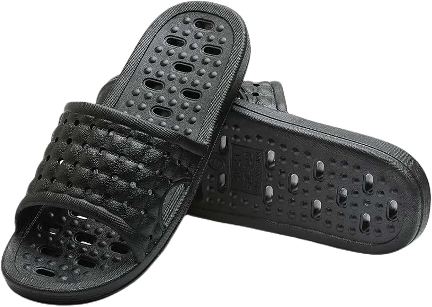 Non Slip Bathroom Slides for Women and Men Quick Drying Hollow Shower Slippers Comfortable Massage Pool Slides