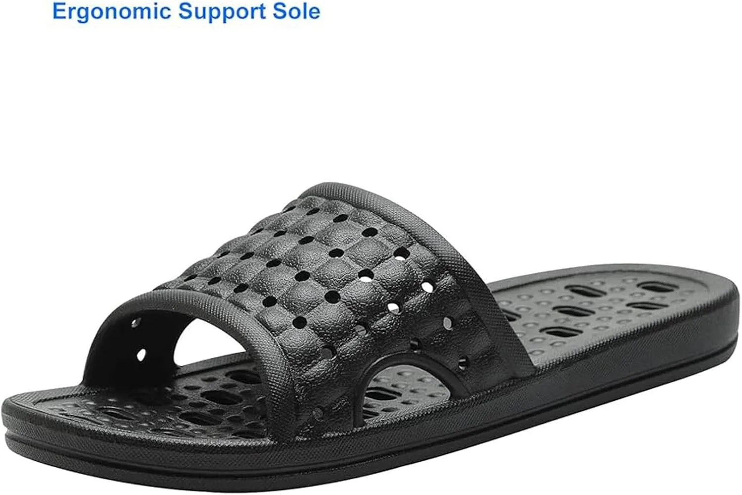 Non Slip Bathroom Slides for Women and Men Quick Drying Hollow Shower Slippers Comfortable Massage Pool Slides