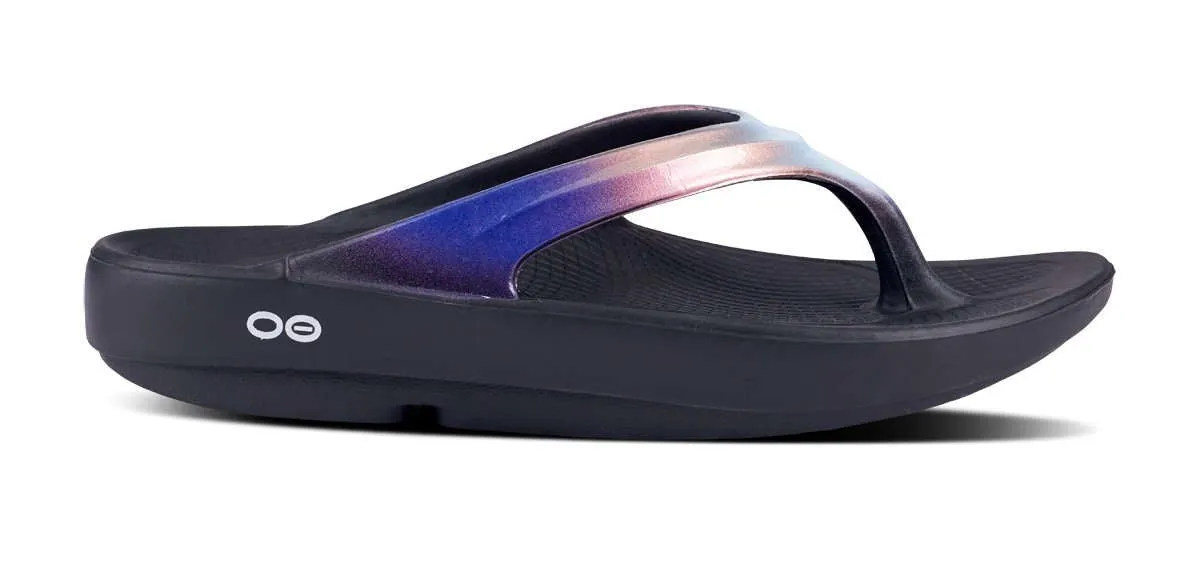 OOFOS Womens Oolala Luxe Sandal Black Calypso