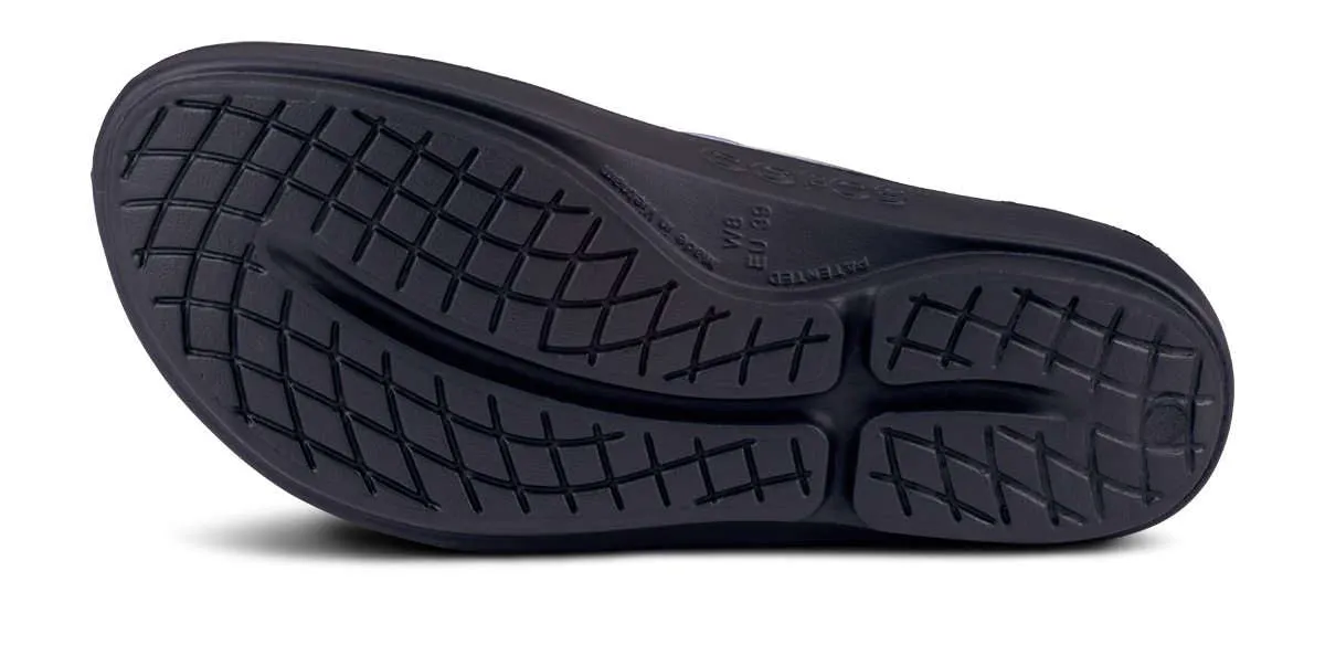 OOFOS Womens Oolala Luxe Sandal Black Calypso