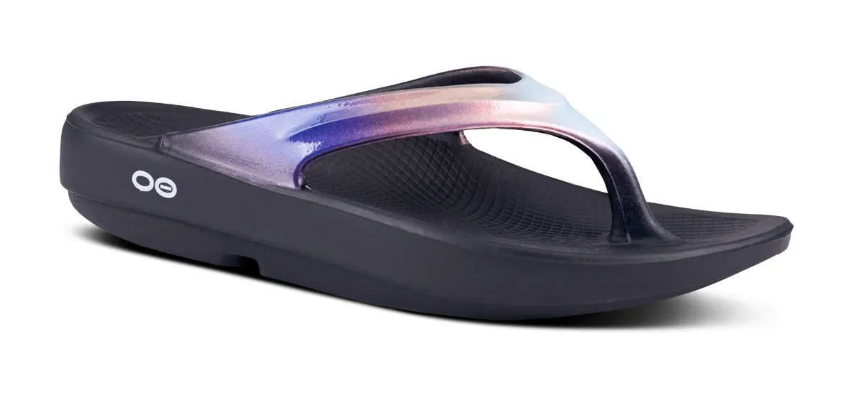 OOFOS Womens Oolala Luxe Sandal Black Calypso