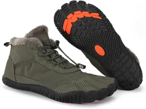 Orgone Hiking Shoes Men Women Outdoor Sports Shoes Non-Slip Winter Plush Lined Warm Lightweight Sneakers Walking Shoes for Outdoor Trailing Trekking Climbing Travel Green
