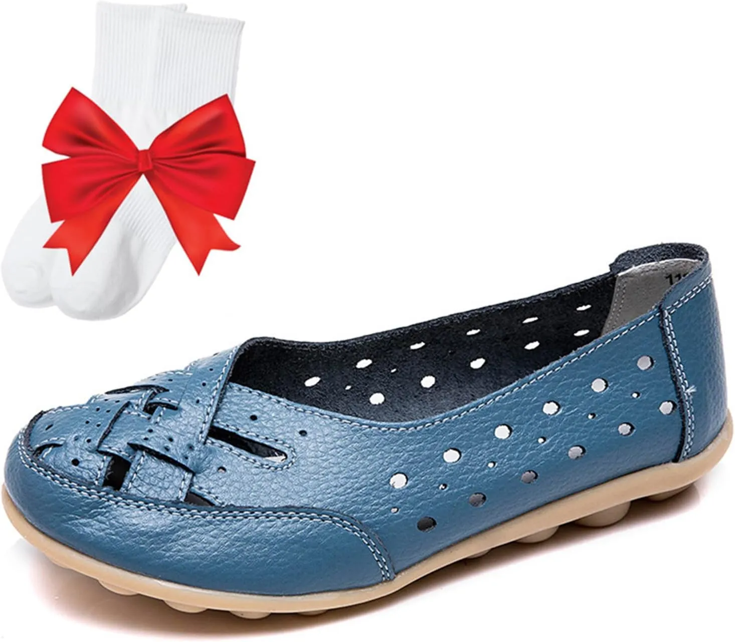 Orthopedic Loafers in Breathable Leather, Comfortable Loafer Casual Flats Slip on Shoes, Owlkay Shoes for Women