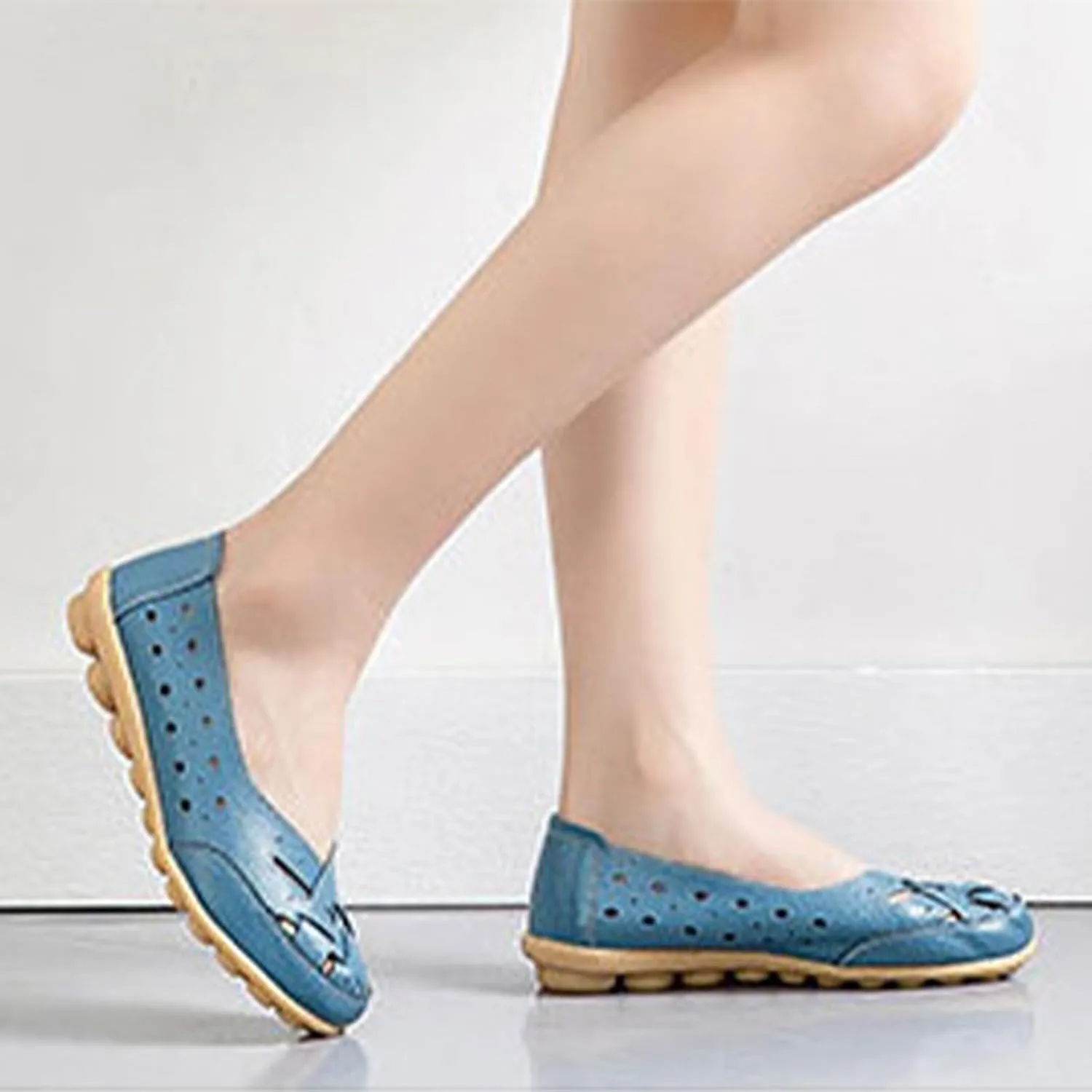 Orthopedic Loafers in Breathable Leather, Comfortable Loafer Casual Flats Slip on Shoes, Owlkay Shoes for Women