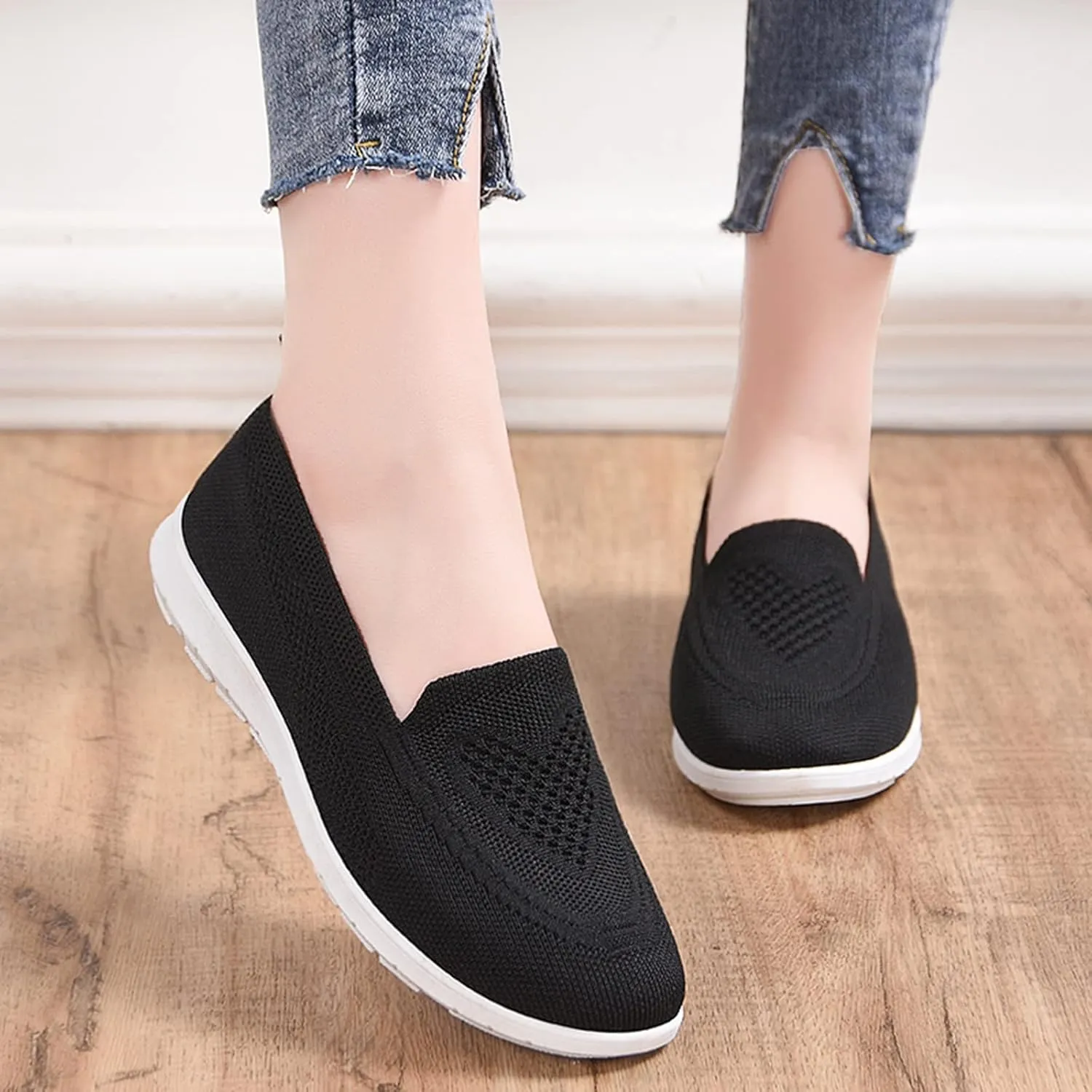 Orthopedic Shoes for Women Soft Slip On Sneakers Breathable Walking Shoes 2024 New Platform Sneaker with Arch Support