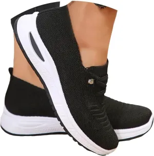 Orthopedic Shoes for Women, Women Wide Width Breathable Walking Comfortable Slip on Sneakers, Non Slip Food Service Lightweight Sneakers for Plantar Fasciitis