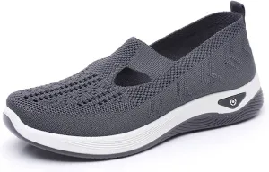 Orthowalk Womens Shoes Woven Arch Support Slip-On Sneakers Breathable Soft Indoor Outdoor Casual Walking Anti-Skid Sport Shoe