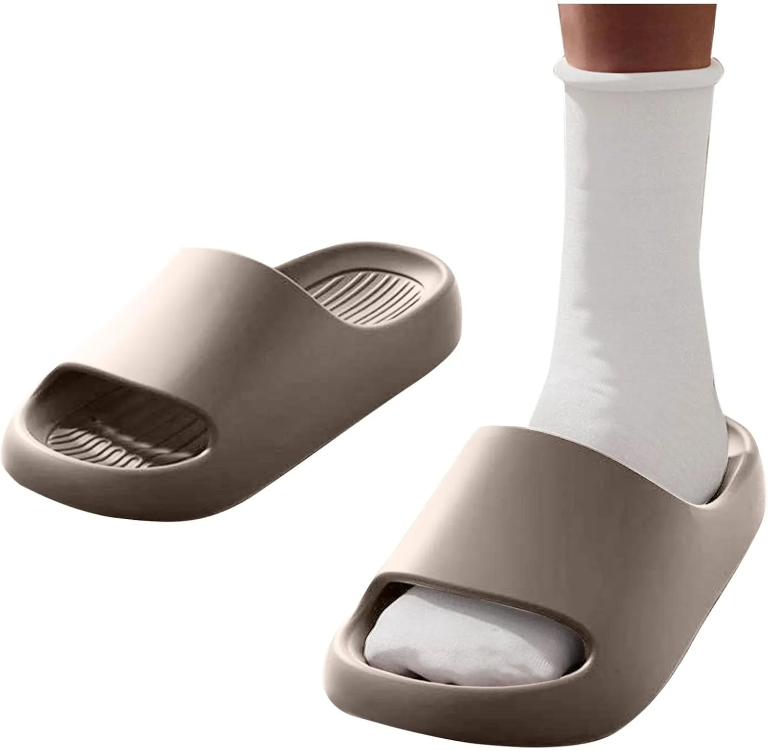 Pillow Slides for Woman Mens Summer Beach Slide Sandals Non-Slip Massage Bathroom Shower Shoes Unisex House Slippers