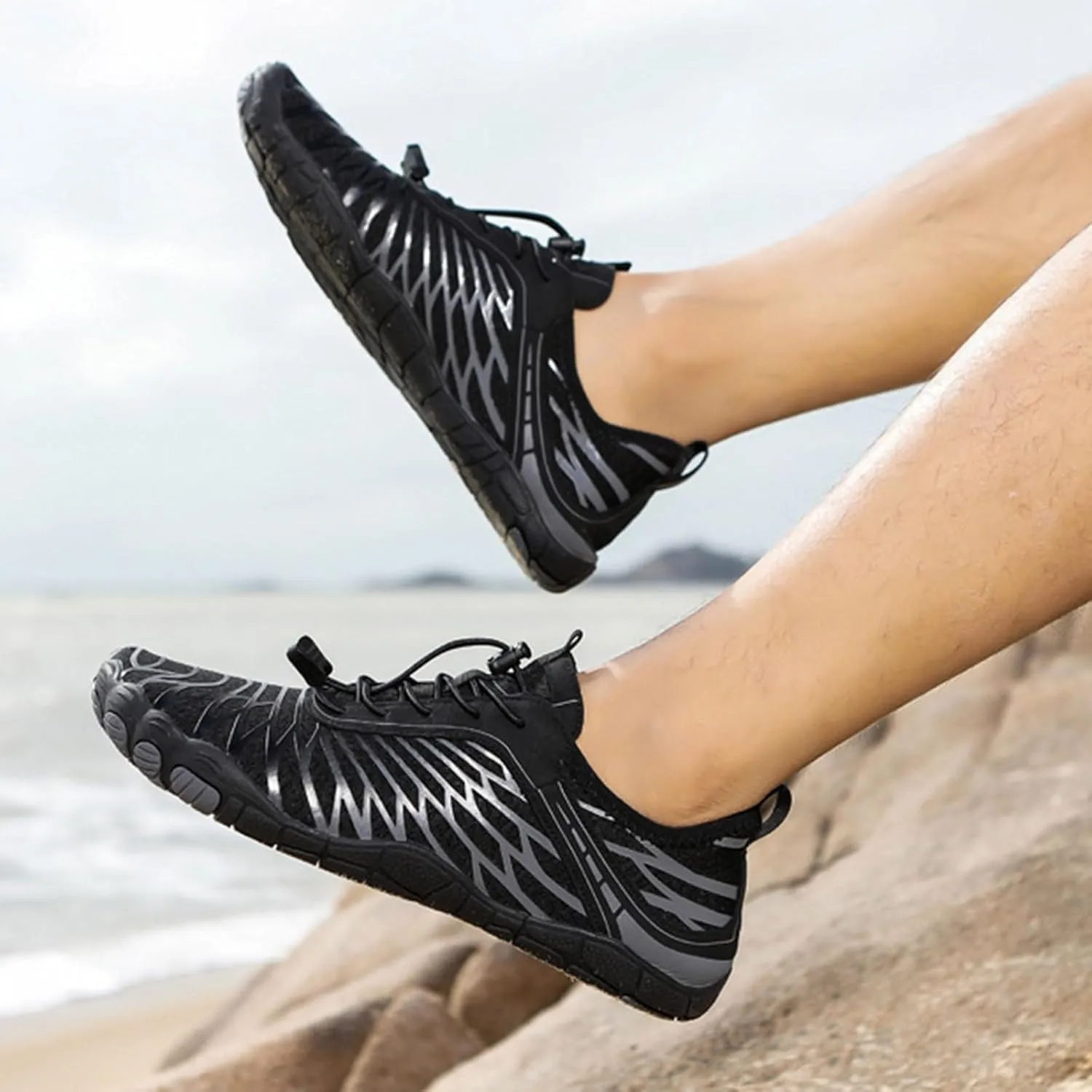 Pro Hike Barefoot Shoes for Women Men with Wide Toe Box, Healthy & Non-Slip Breathable Footwear Barefoot Shoes Beach Pool Swim Surf Hiking Walking Shoes