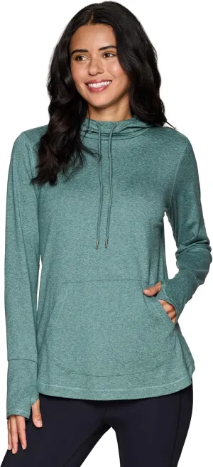 RBX Active Women's Fashion Yoga Long Sleeve Soft Lightweight Hoodie Pullover Top