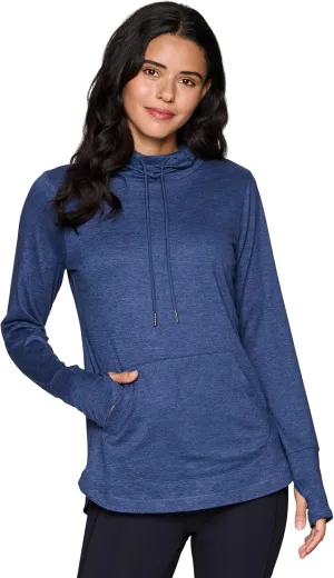 RBX Active Women's Fashion Yoga Long Sleeve Soft Lightweight Hoodie Pullover Top