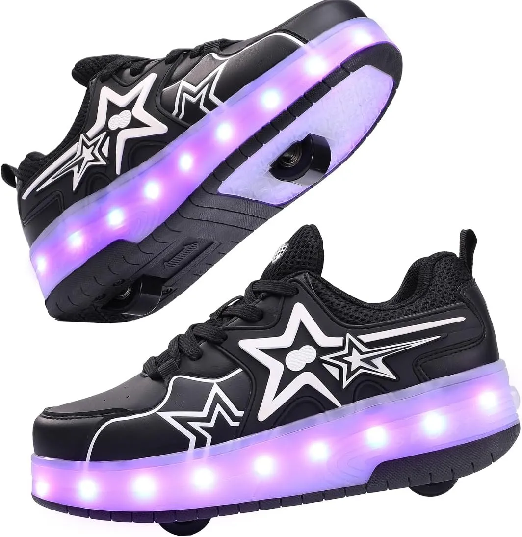 Roller Shoes for Kids Boys Girls Fashion Fun Wheels Sneakers Children Roller Skate Shoes