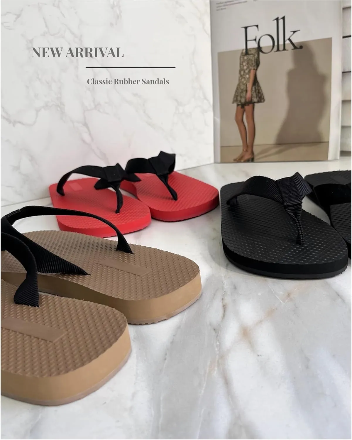 Rubber Thong Sandals for Women Beach Flip Flops Casual Comfortable Slip On Flat Sandals Ladies Slides Slipper