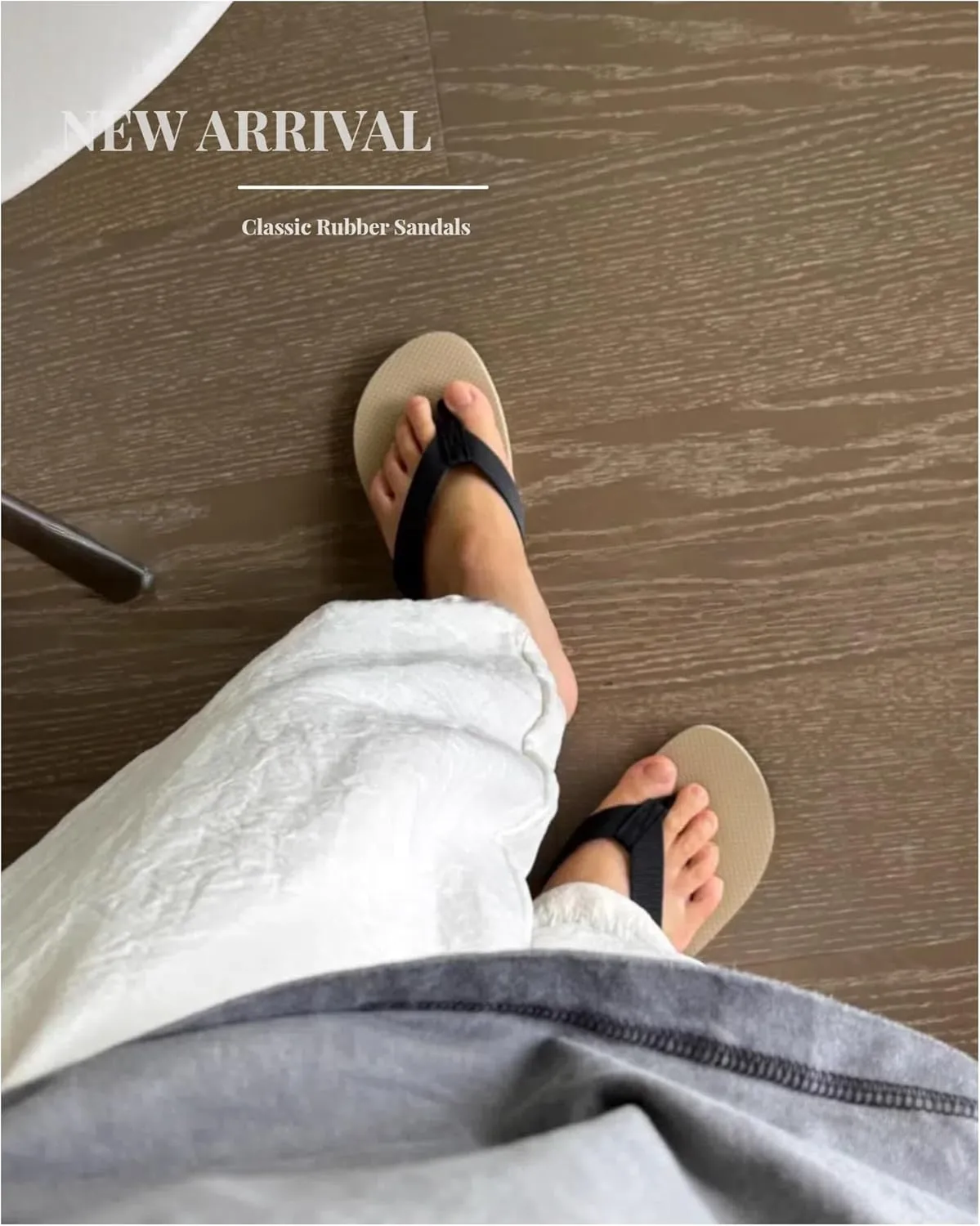 Rubber Thong Sandals for Women Beach Flip Flops Casual Comfortable Slip On Flat Sandals Ladies Slides Slipper