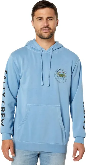 Salty Crew Blue Crabber Fleece Pullover Hoody - Light Blue
