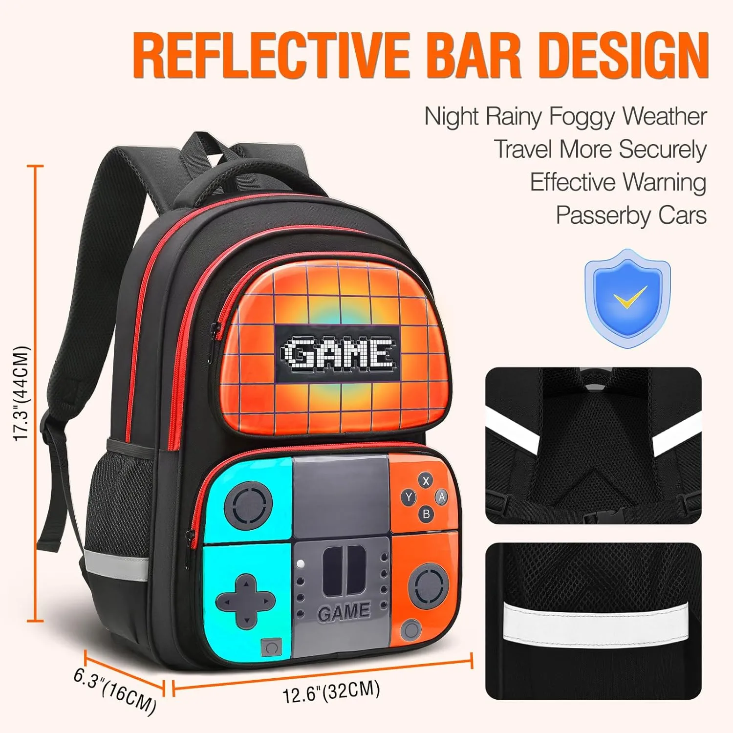 School Backpack For Kids Boys Backpack Game Schoolbag For Children Teens Elementary Middle College Student Bookbag Travel Rucksack Laptop Daypacks