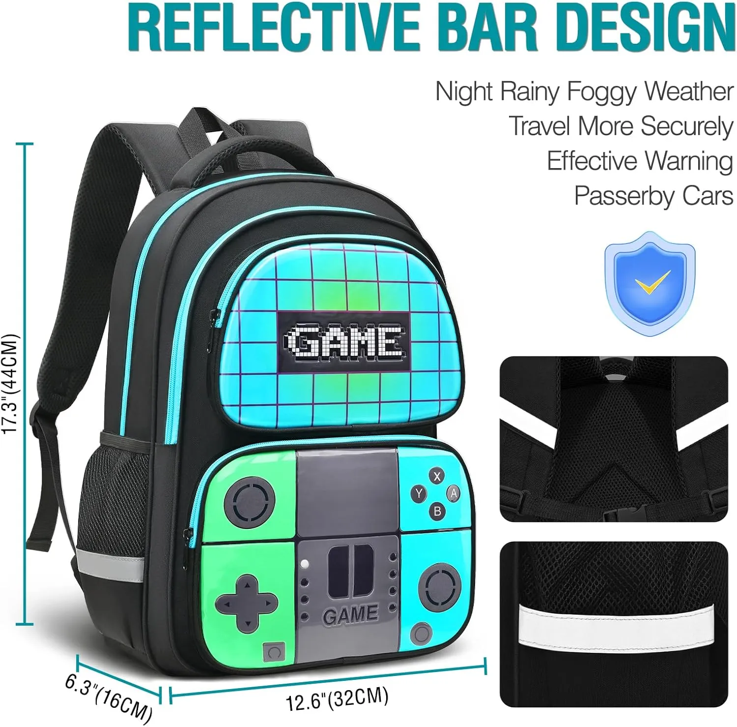 School Backpack For Kids Boys Backpack Game Schoolbag For Children Teens Elementary Middle College Student Bookbag Travel Rucksack Laptop Daypacks