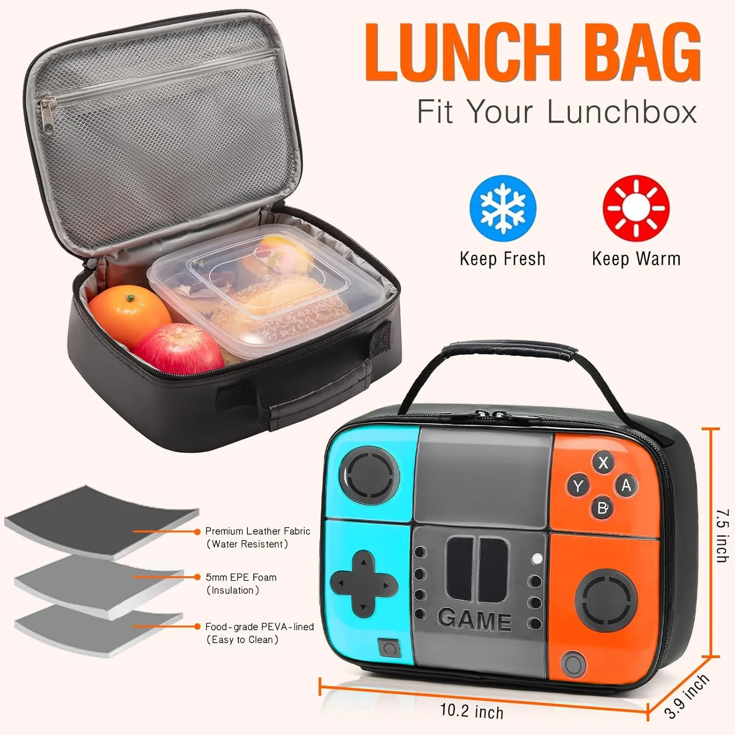 School Backpack For Kids Boys Backpack Set With Lunch Box Pencil Case,Game Schoolbag Children Teens Elementary Middle College Student Bookbag Travel Rucksack Laptop Daypacks