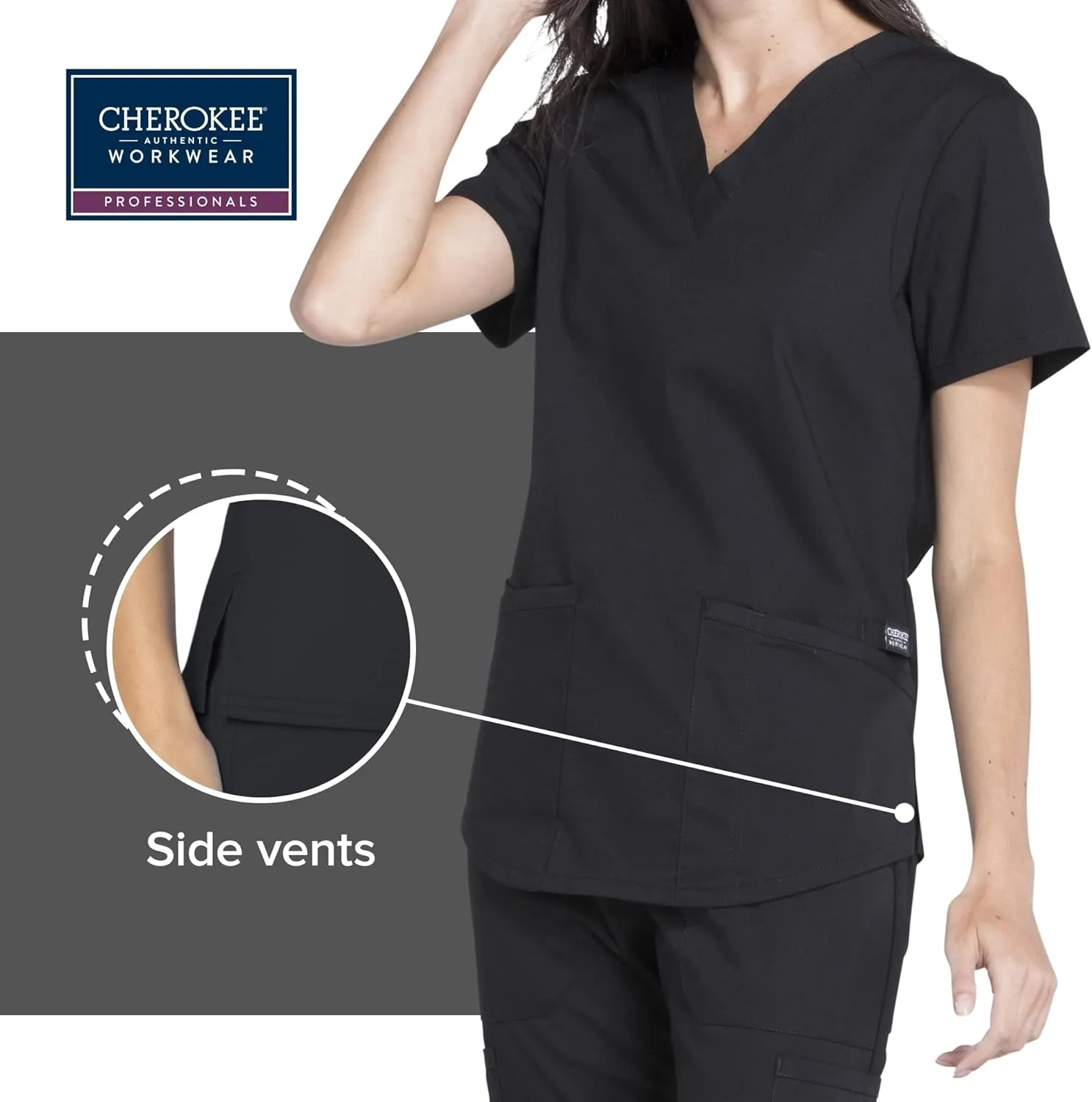 Scrubs for Women Workwear Professionals V-Neck Top, Soft Stretch - WW665