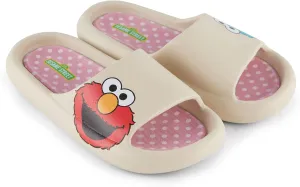 Sesame Street Ladies Comfort Slide - Beige Women's Slippers: Cozy Elegance for Every Step, 8