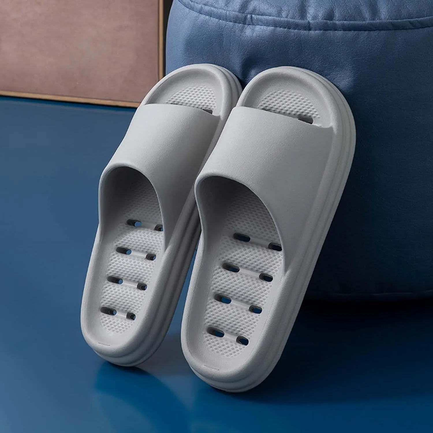Shower Shoes For Women And Men Massage Pool Slides Soft Comfortable Slip Slides Extra Wide Slippers for Women And Men
