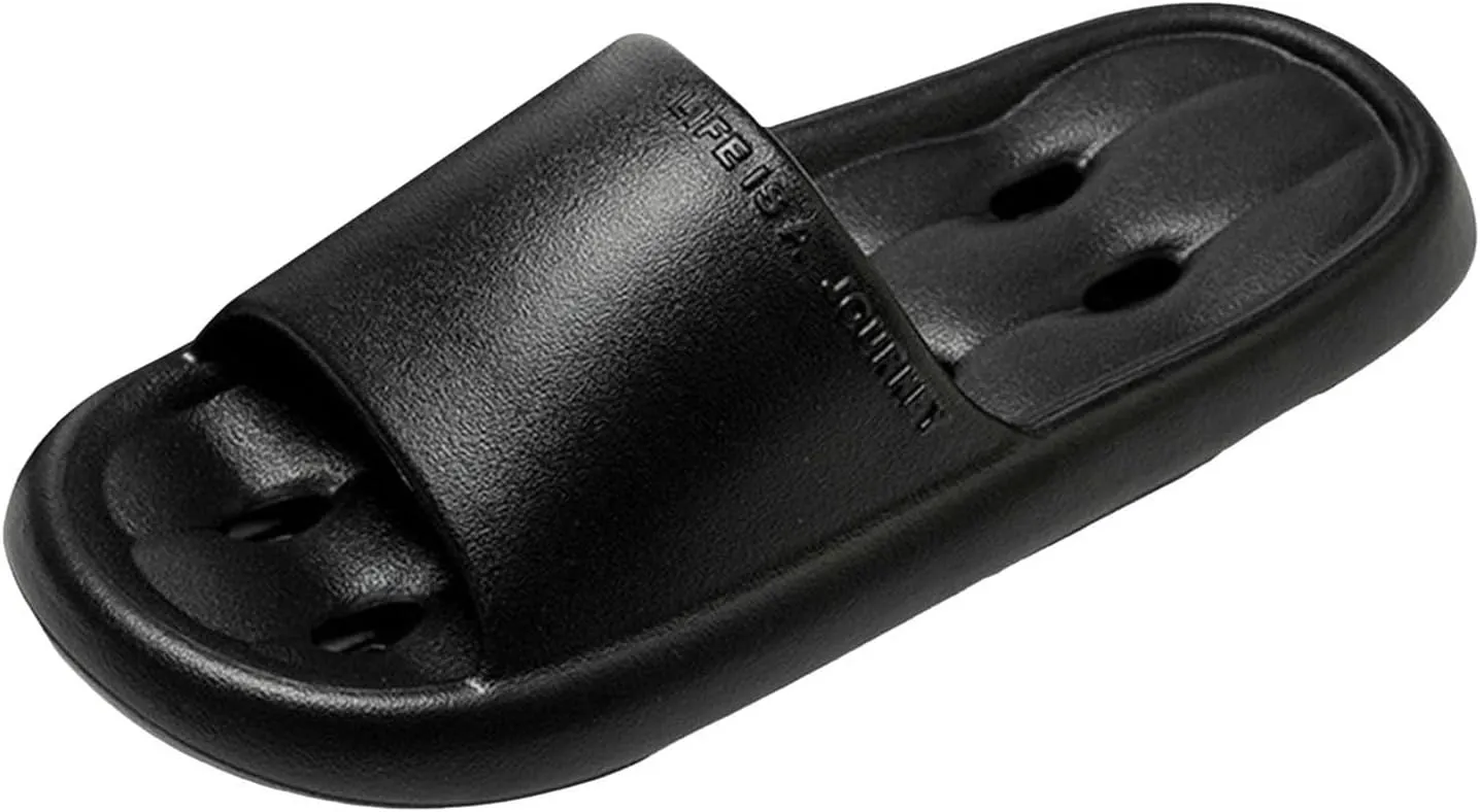 Shower Shoes for Women and Men Massage Pool Slides Soft Cushioned Slip Slides Slippers Fuzzy Arch Support