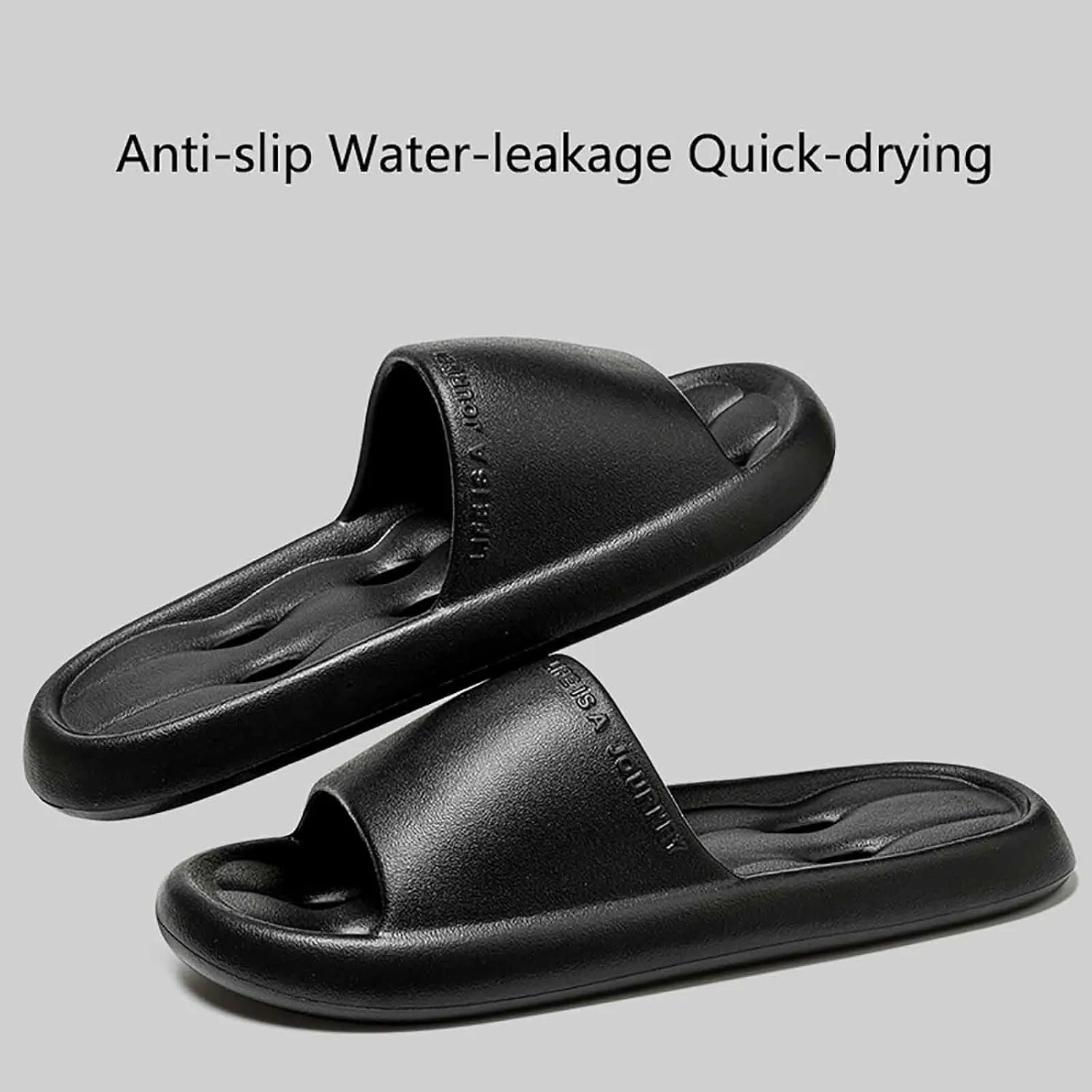 Shower Shoes for Women and Men Massage Pool Slides Soft Cushioned Slip Slides Slippers Fuzzy Arch Support