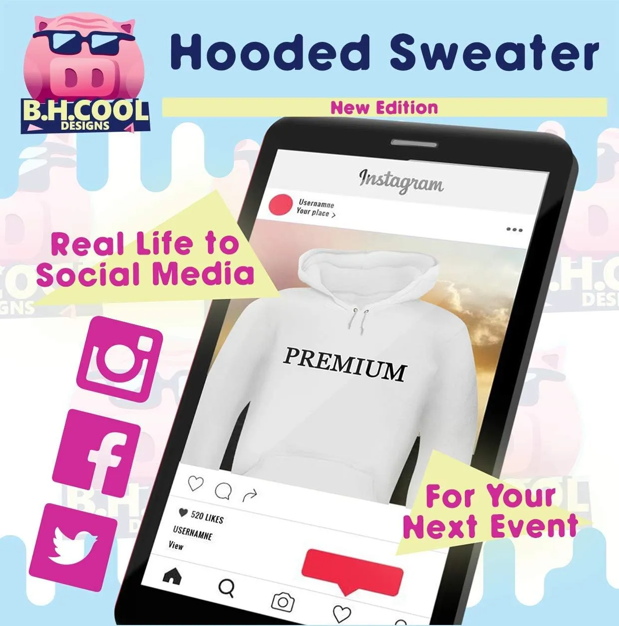 #snicker - Men's Soft & Comfortable Hoodie Sweatshirt