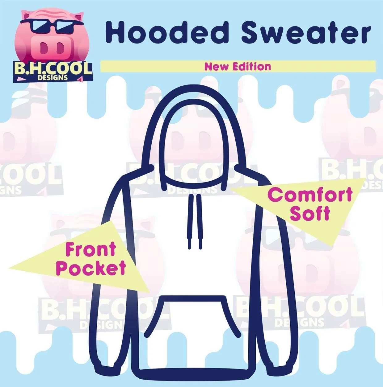 #snicker - Men's Soft & Comfortable Hoodie Sweatshirt
