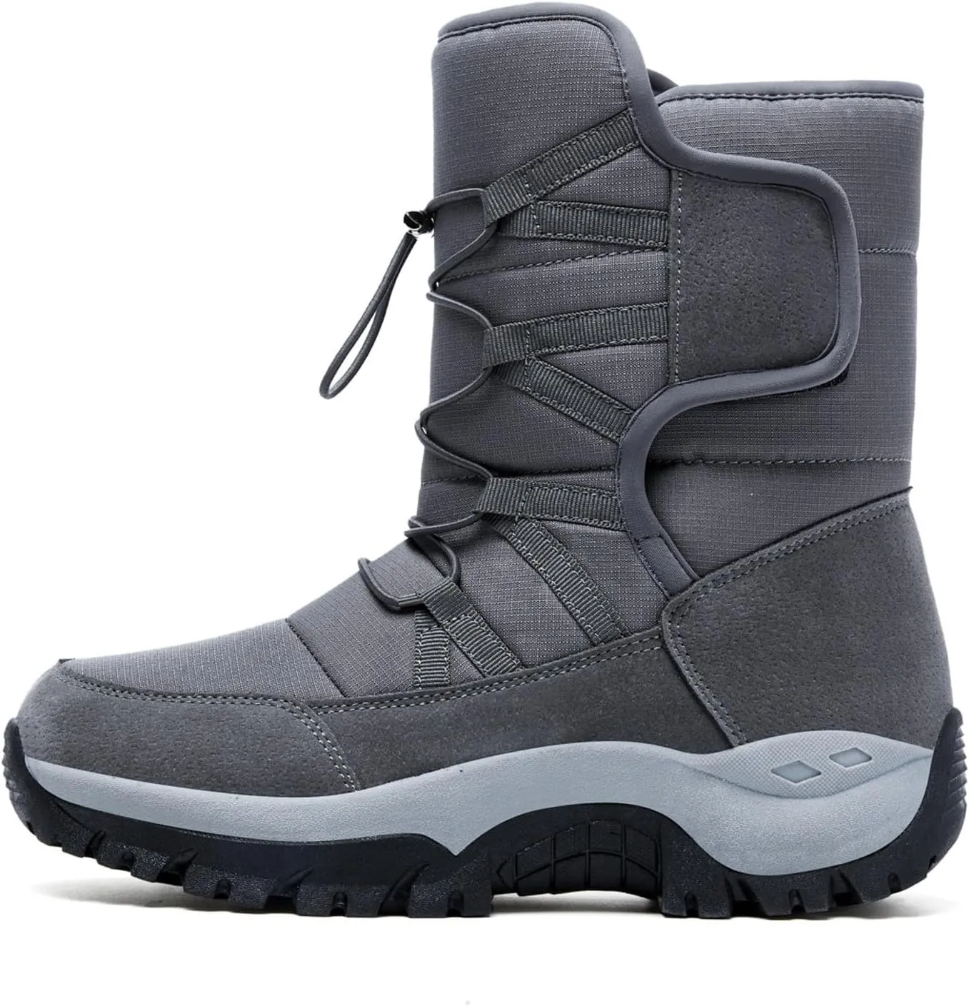 Snow Boots for Men Warm Furry Lined Footwear Waterproof Outdoor Lightweight Winter Boots Slip on Ankle Booties Non-slip Climbing Shoes Hiking Boots
