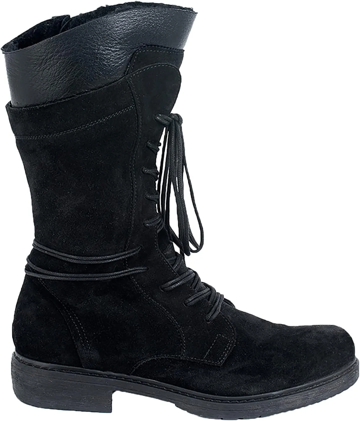 Snow Boots for Women Waterproof Non Slip Wide Womens Winter Snow Boots Warm Fur Lined Anti-Slip Ankle Booties Winter Ankle Boots for Women Fuzzy Womens Black Winter Boots Size 7 Botas De Frio