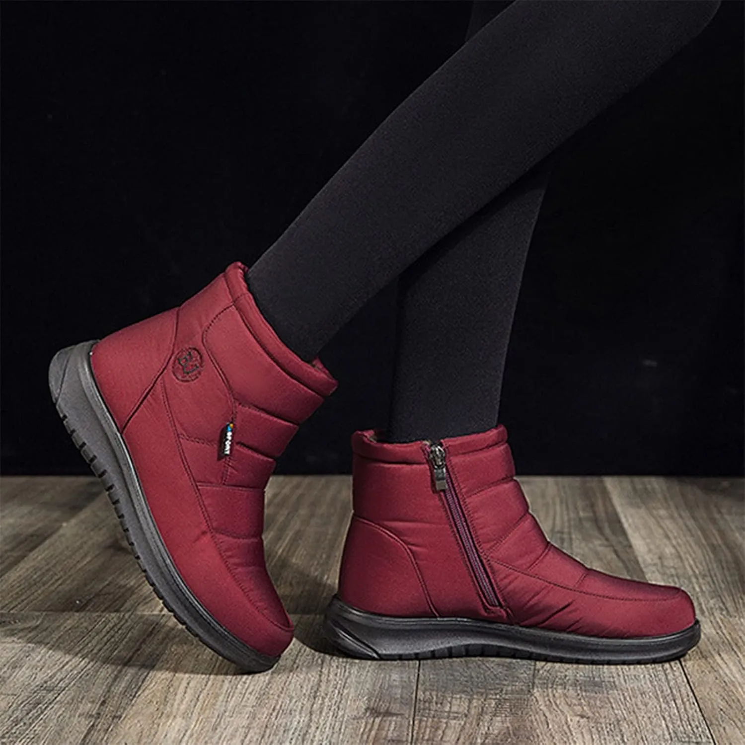 Snow Boots For Women Women's Shoes High-Top Inner Height Round Head Velvet Warm Casual Cloth Shoes Short Boots