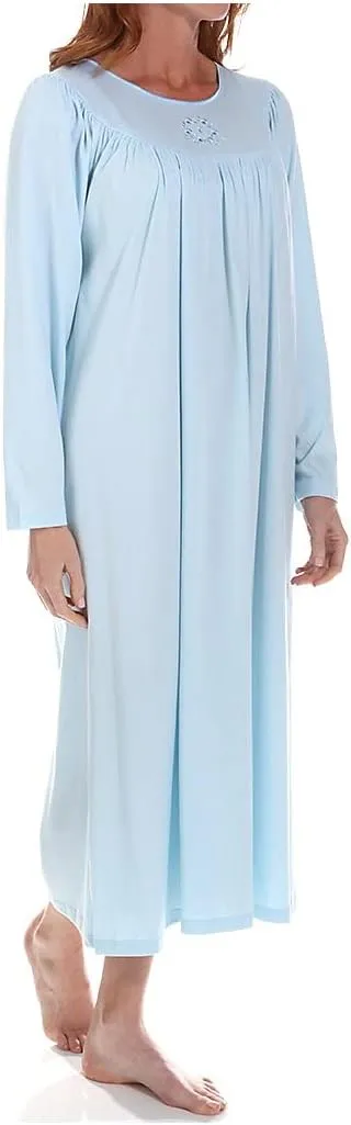 Soft Cotton Long Sleeve Nightgown (33300) S/Light Blue