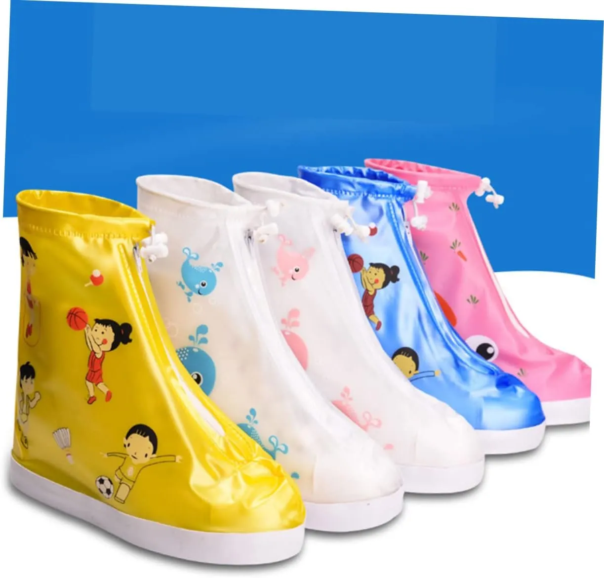 Sosoport 1 Pair Rain Shoe Covers for Kids Shoe Protector Rainproof Shoe Covers Overshoes Waterproof Non-Slip Baby