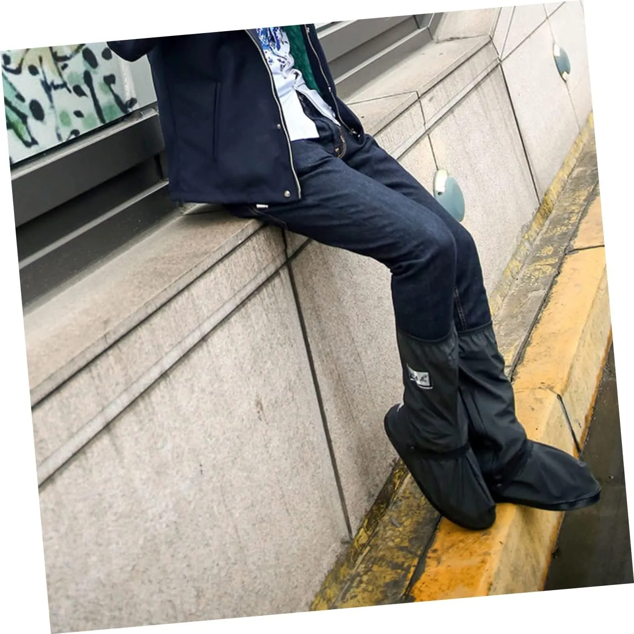 SUPVOX Shoe Covers for Rain Rainy Day Shoe Covers Shoes Cover Shoe Protector Boots Photo Frame Black Reusable