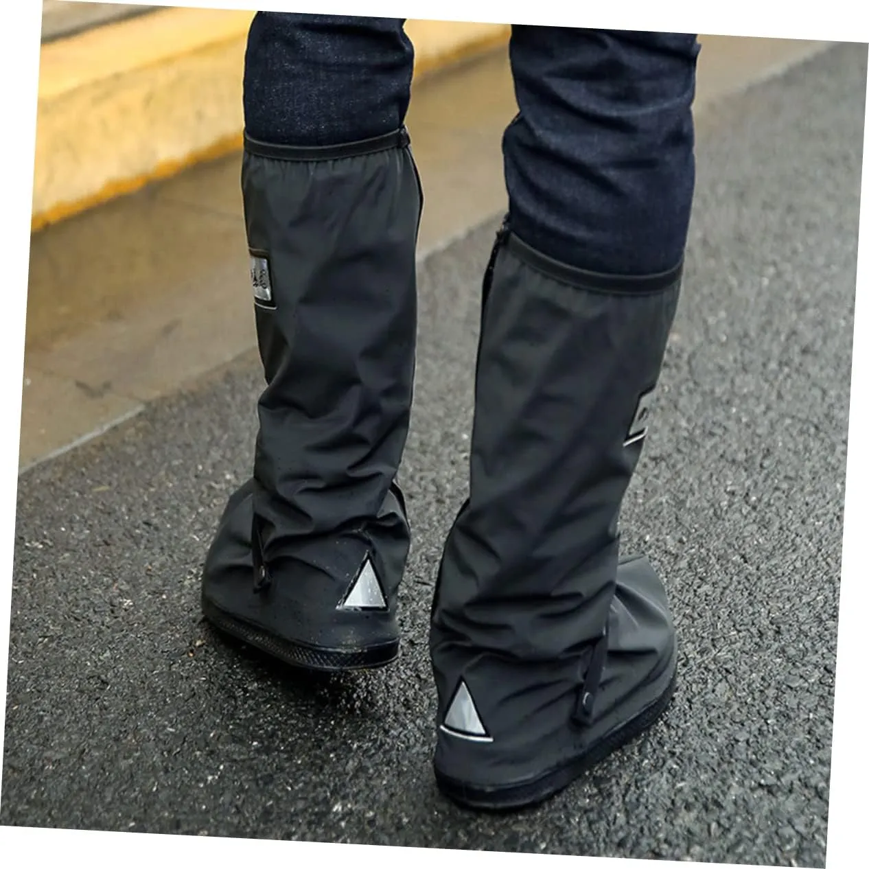 SUPVOX Shoe Covers for Rain Rainy Day Shoe Covers Shoes Cover Shoe Protector Boots Photo Frame Black Reusable
